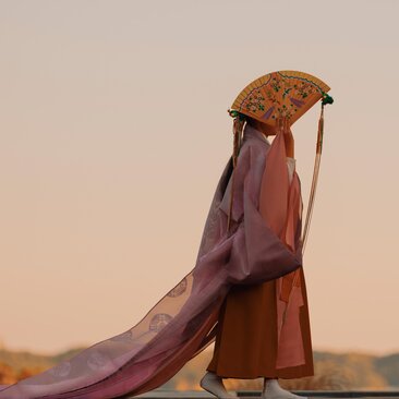 Sashi mai dancer in traditional dress at Amanemu resort, Japan.