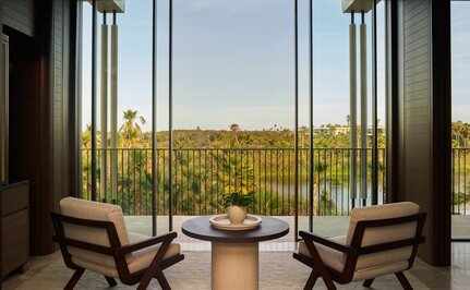 Horizon Casita at Amanvari with expansive views across the Mexican landscape from a private terrace.