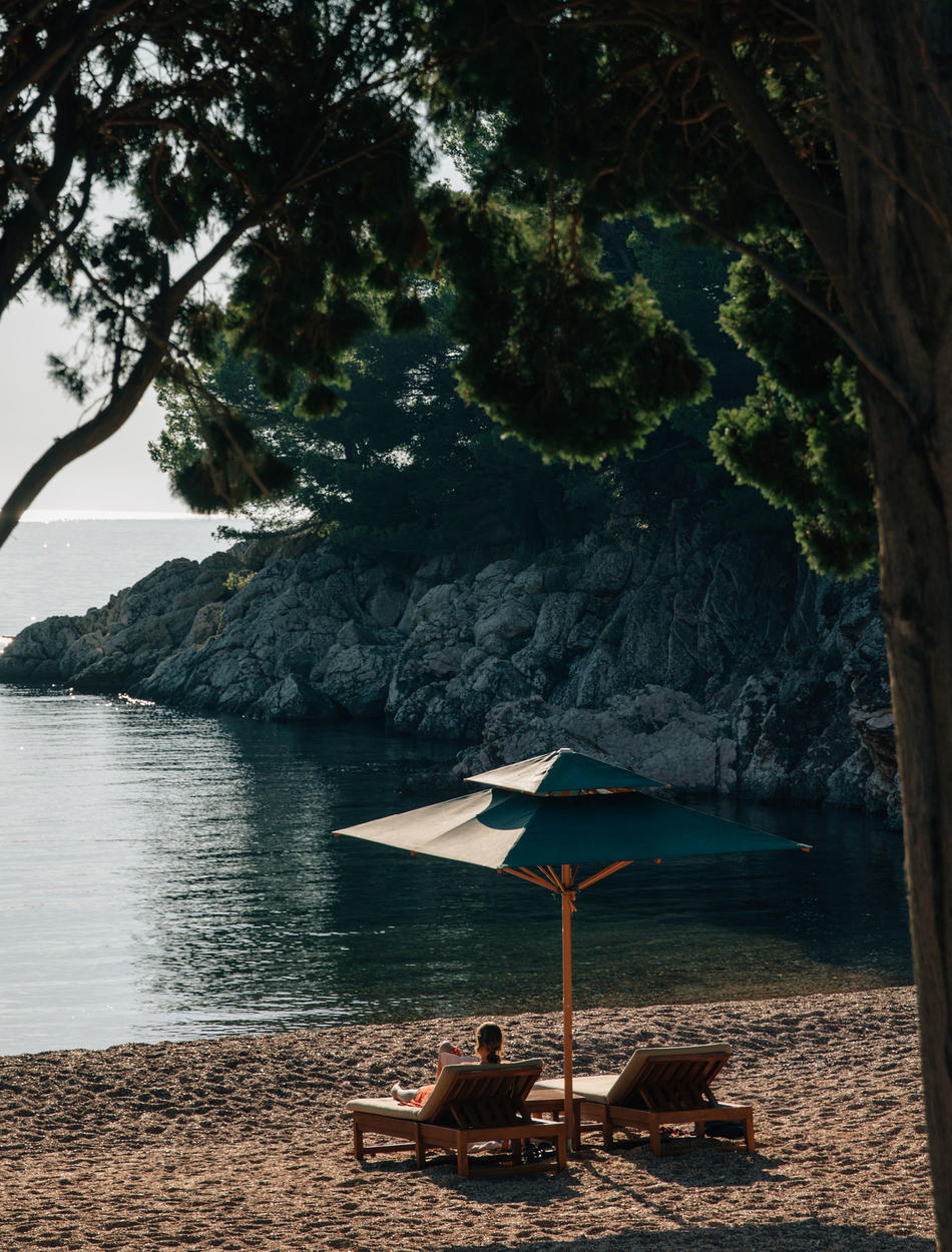 Queen's Beach on the Mainland, Aman Sveti Stefan, Montenegro