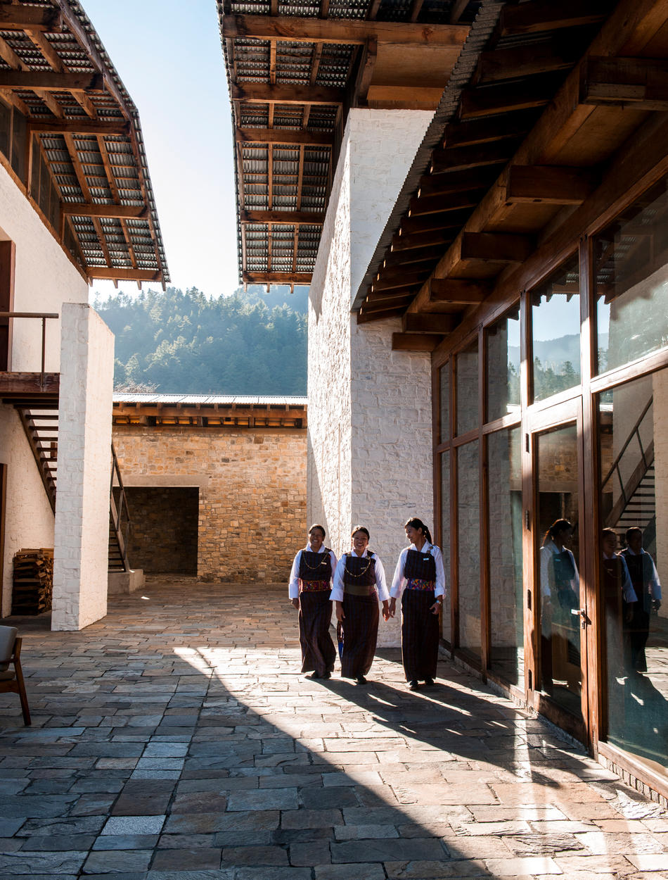 Courtyard, Bumthang Lodge - Amankora, Bhutan