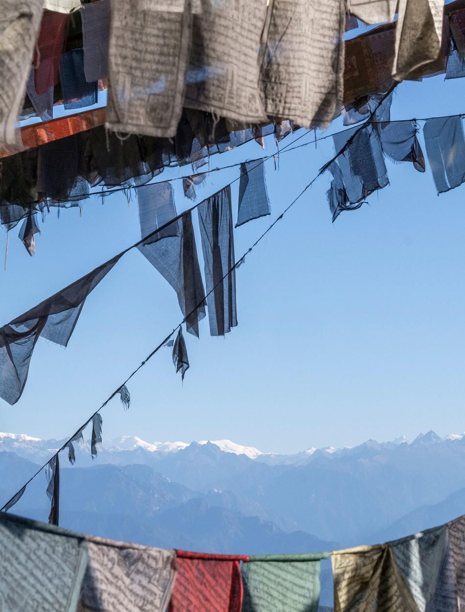 Amankora, Bhutan - Flags, Mountainscape