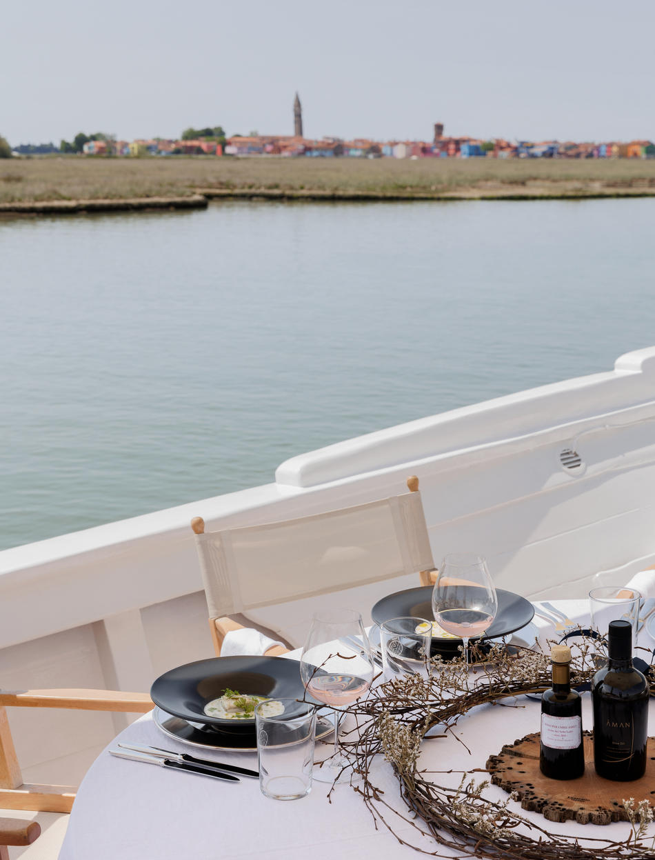 Aman Venice, dining experience, cook the lagoon aboard Edipo Re