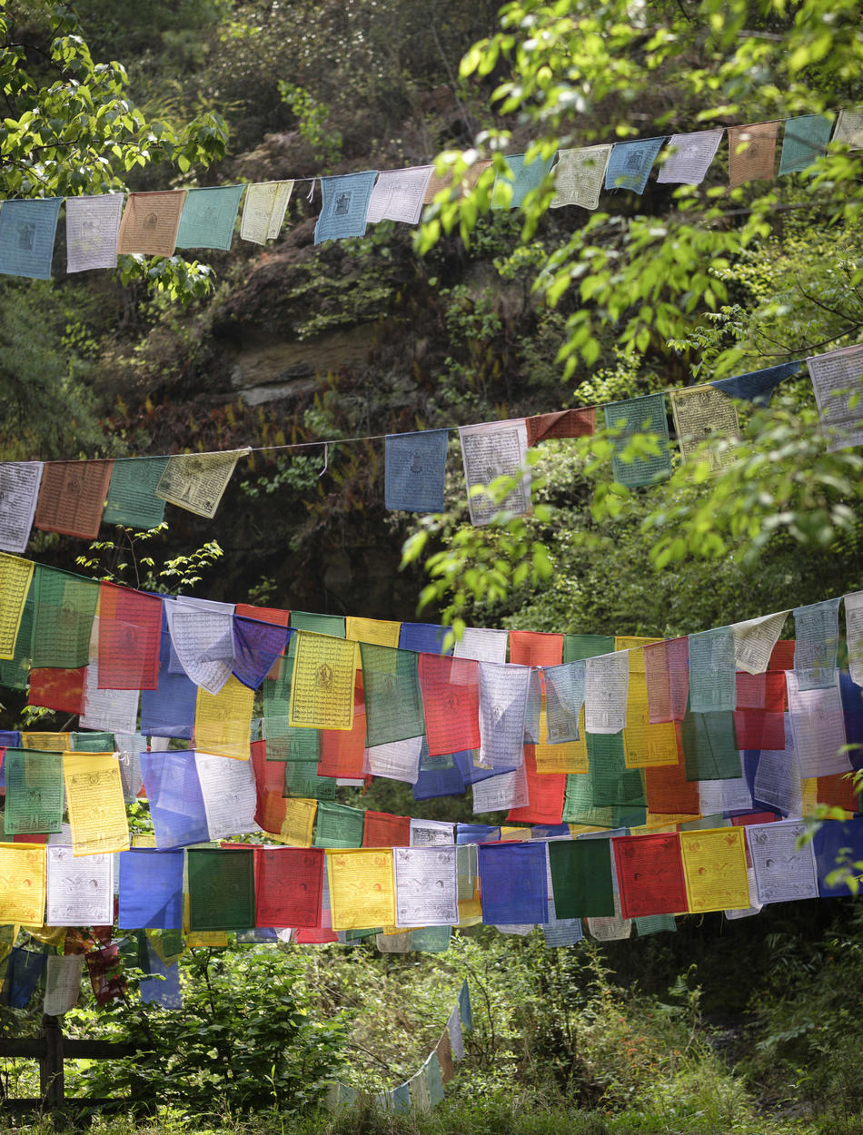 Amankora, Bhutan - Experience, Excursion, Bumthang Burning Lake Prayer Flags