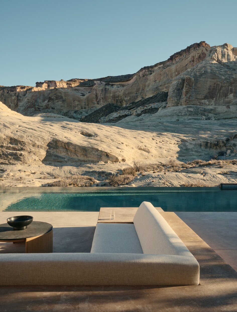 Six-bedroom villa with plunge pool overlooking desert landscape at Amangiri, USA.