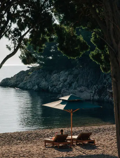Queen's Beach on the Mainland, Aman Sveti Stefan, Montenegro
