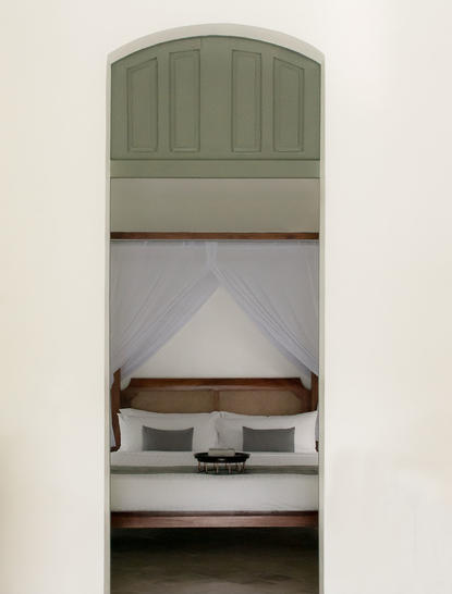 Amantaka Khan Pool Suite plunge pool with surrounding deck area.