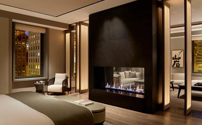 Suite avec foyer central, Aman New York, hôtel.