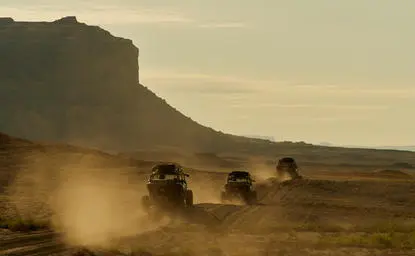 UTV excursion across desert landscape at Amangiri, Utah.