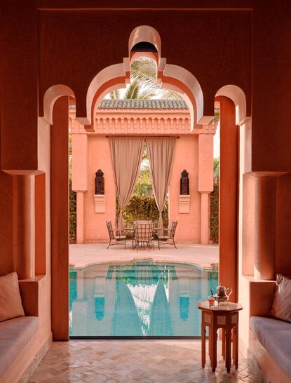 Grand Two-Bedroom Pool Villa avec piscine privée à Amanjena, Marrakech.