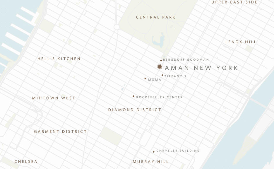 Aman New York map 