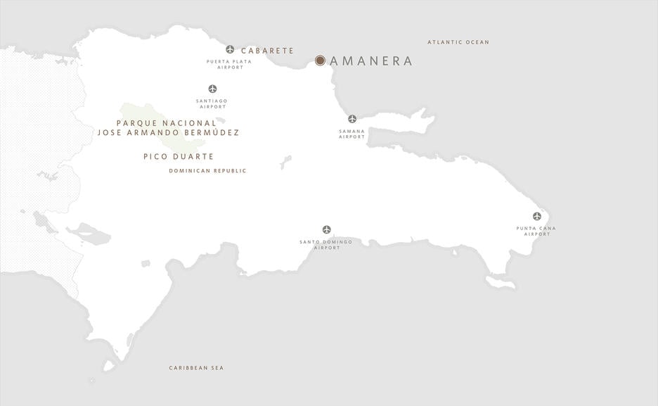 Aman Amanera map, Getting Here