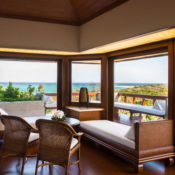 Living Area, Deluxe Hillside Casita, Amanpulo, Philippines