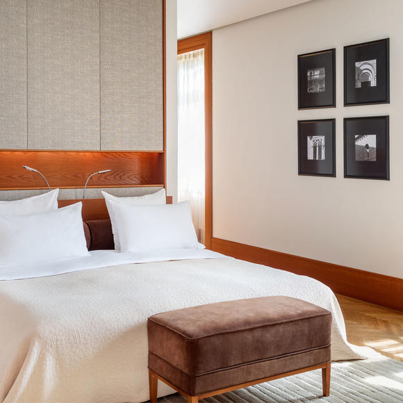 Bedroom, Milocer Sea View Suite, Aman Sveti Stefan, Montenegro