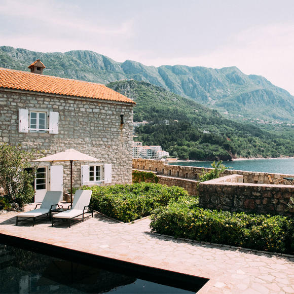 Terrace &amp; Swimming Pool, Sveti Stefan Suite, Aman Sveti Stefan, Montenegro_Square