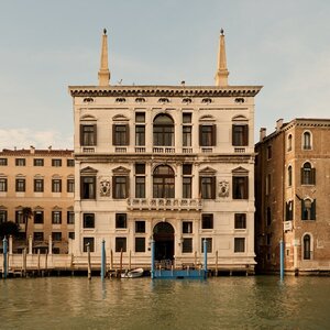 Aman Venice's palazzo exterior with ornate façade facing the Grand Canal, Venice.